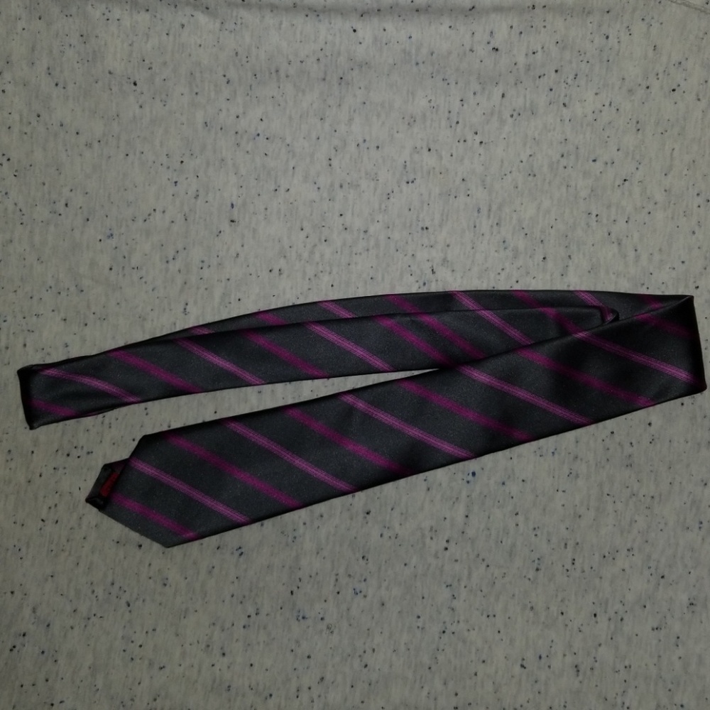 Alfani black/purple stripe tie